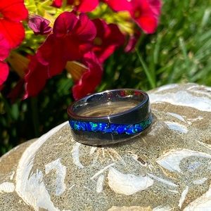 Handcrafted Titanium Wave ring